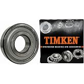 TIMKEN 6306-ZZ, 2 Pcs,Double Metal Seal Bearings 30x72x19mm, Pre-Lubricated and Stable Performance and Cost Effective, Deep Groove Ball Bearings.