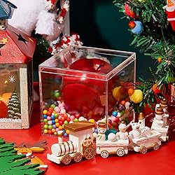 Blulu 8 Pieces Clear Acrylic Plastic Jewelry Box