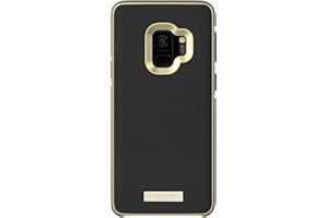 kate spade new york Wrap Case for Samsung Galaxy S9 - Black Saffiano Black / Gold Logo Plate
