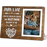 Itsoly Grandpa Picture Frame, PaPa Photo Frame, Gift for Grandpa Papa from Grandson Granddaughter,Papa Gifts from Grandkids, Birthday, Christmas, Father's Day, PAPA & ME 4x6 Photo12P112
