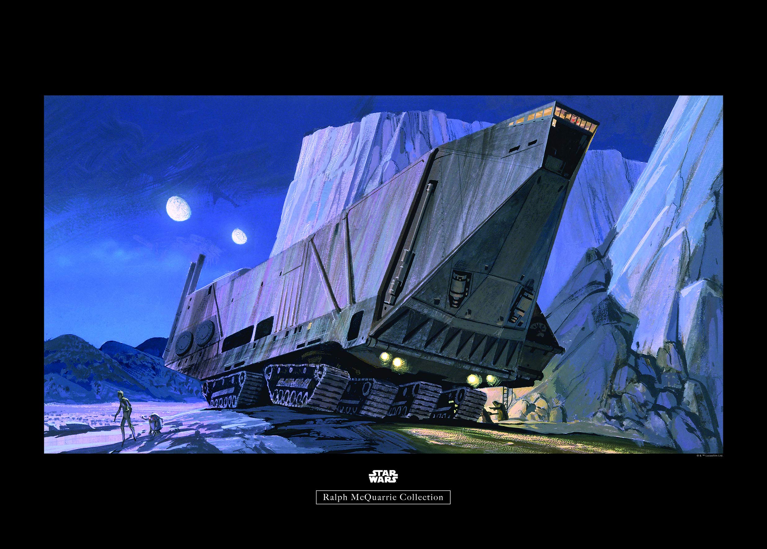 Komar Wall Picture | Star Wars Classic RMQ Sandcrawler | Children's Room Decoration Art Print | No Frame | WB156-70x50 | Size: 70 x 50 cm (Width x Height)