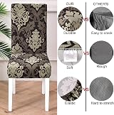 HZDHCLH Chair Covers Slipcovers 4 PCS Baroque Stretch Removable Washable view 5