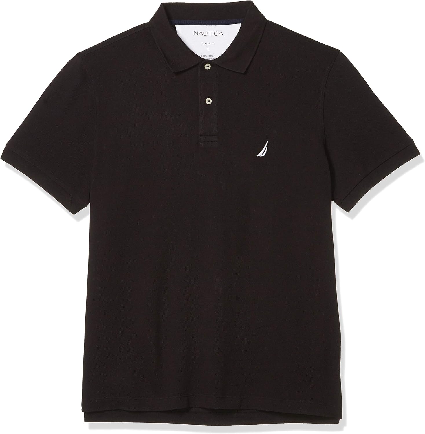 Nautica Men's Short Sleeve Solid Cotton Pique Polo Shirt at  Men’s Clothing store