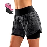Bikewa Women's Mountain Bike Shorts 4D Padded Cycling Riding Biking Bicycle Biker Cycle Shorts for Women Zipper Pockets