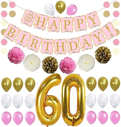 Balloons 60th Birthday Decorations Party Supplies 60th Birthday