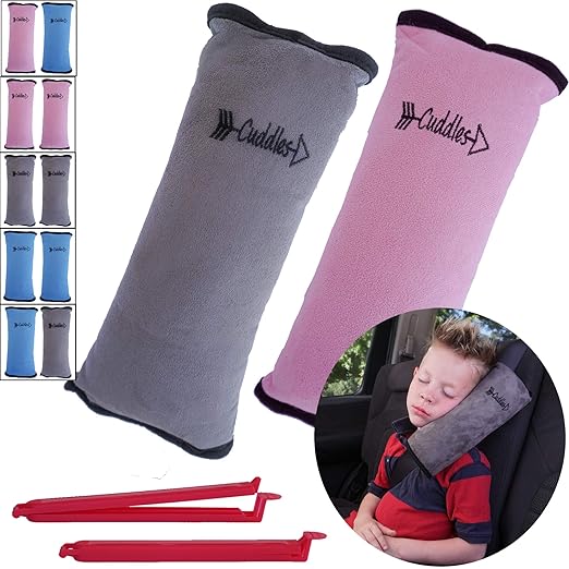 Seat Belt Pillow for Kids by Cuddles Baby Goods - The Large and Unique Design