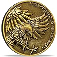 Divine Eagles Wings Christian Challenge Coin - Reminder of Strength and Faith - Bible Verses Gift Pocket Token (Single Coin)