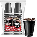 Stock Your Home Black Plastic Cups Disposable, 16oz