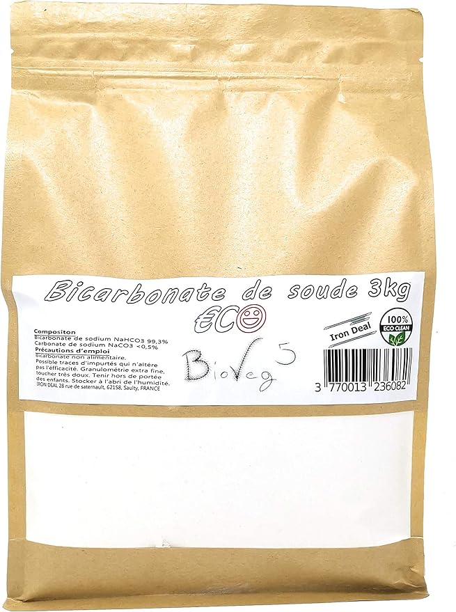 Download BioVeg5 - Bicarbonate de soude 6 kg - ECO - Extra fin 100 µm - Sachet kraft zip refermable ...