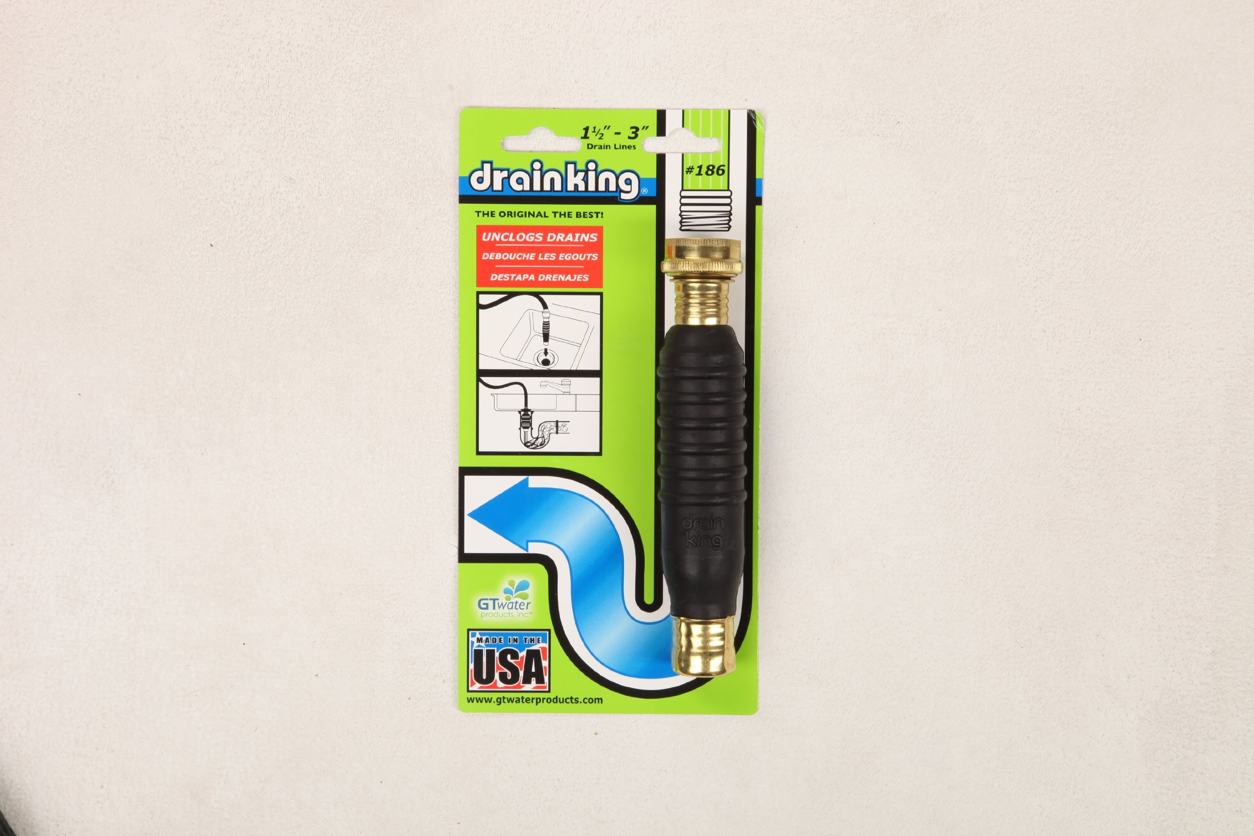 G.T. Water Products 186 Drain King Unclog Hose Attachment 77115186141