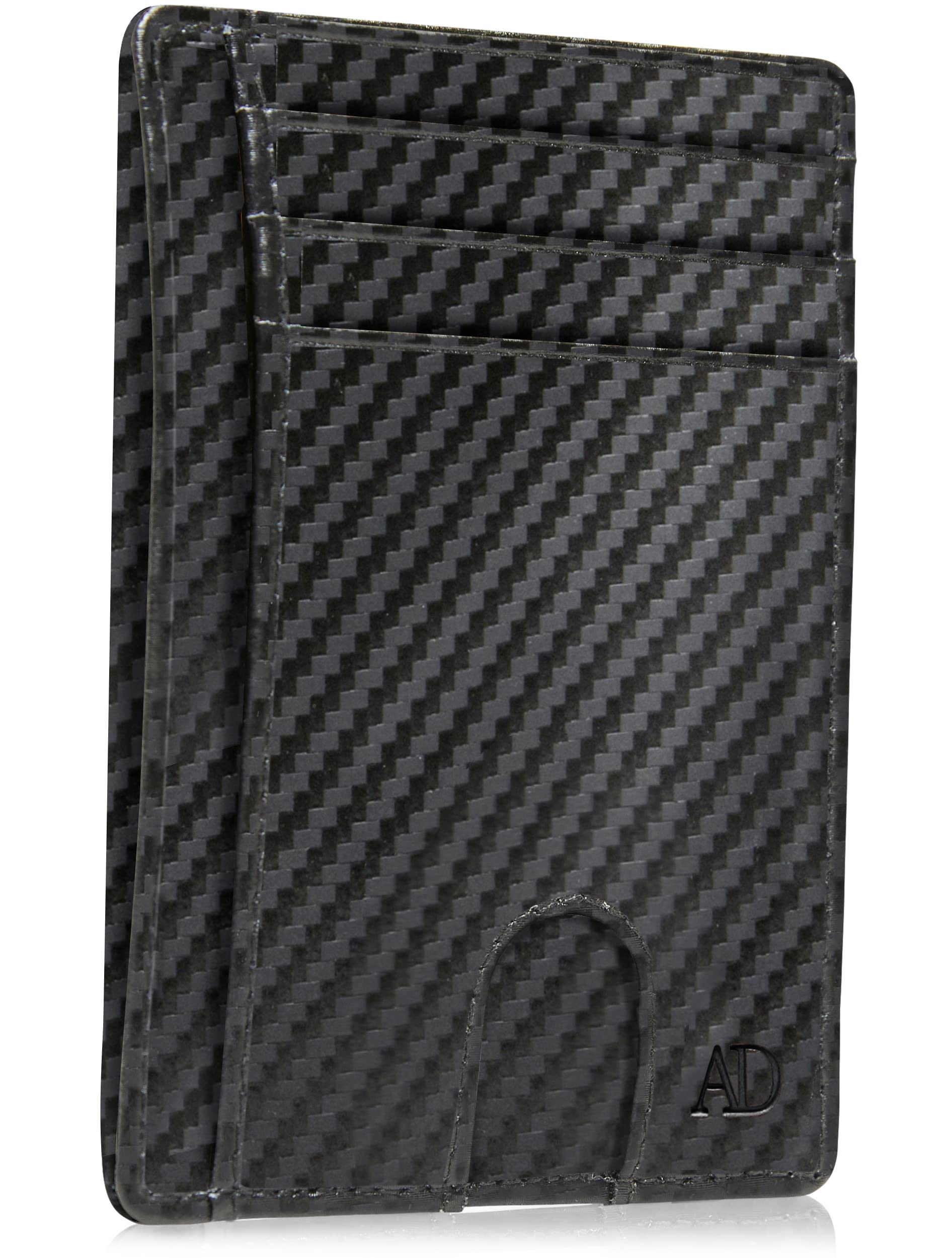 Access Denied Real Leather Slim Minimalist Mens Wallet - Thin Front Pocket RFID Credit Card Holder Wallets for Men Holiday Gifts for Him