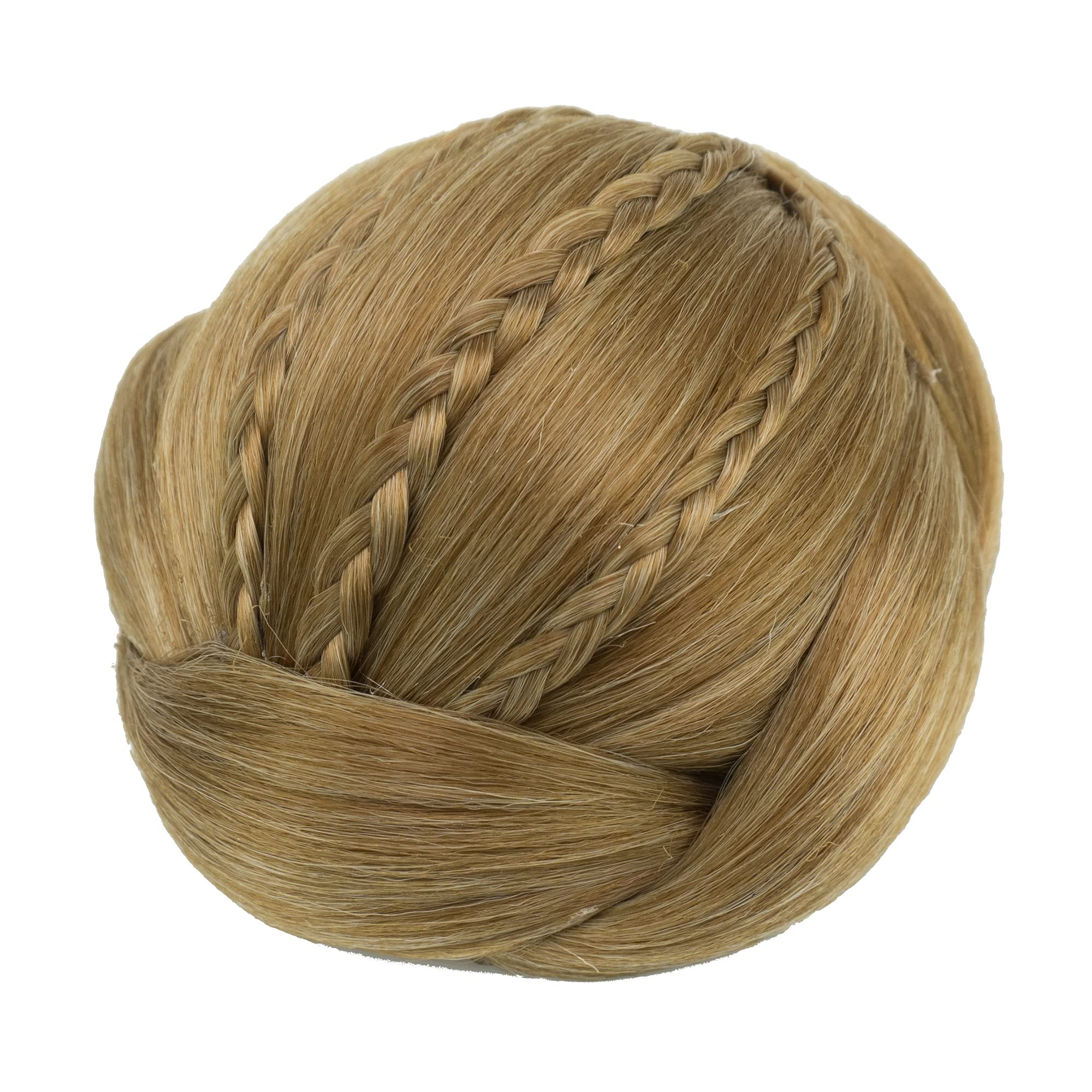 IMISSU Small Size Braided Chignon Dancer Hair Cover Donut Hairpieces Scrunchies Hair Bun Wig Updo Wedding Party for Women (M2 Mix Copper)