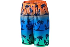 BARRACUDA BAY Boys Swim Trunks Quick-Dry w/Ultra Soft Jersey Lining Premium Eco Material UPF 50+