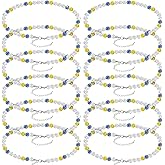 Landical 12 Pcs Bling Baseball Necklace Ice Beaded Baseball Necklace Cool Gifts Bulk for Team Players Lovers Fans