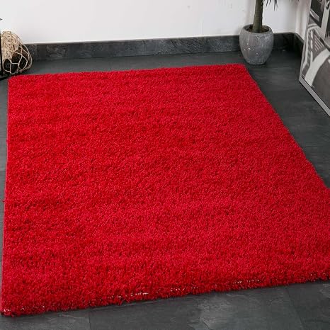 Vimoda Prime Shaggy Farbe Rot Teppich Hochflor Langflor Teppiche