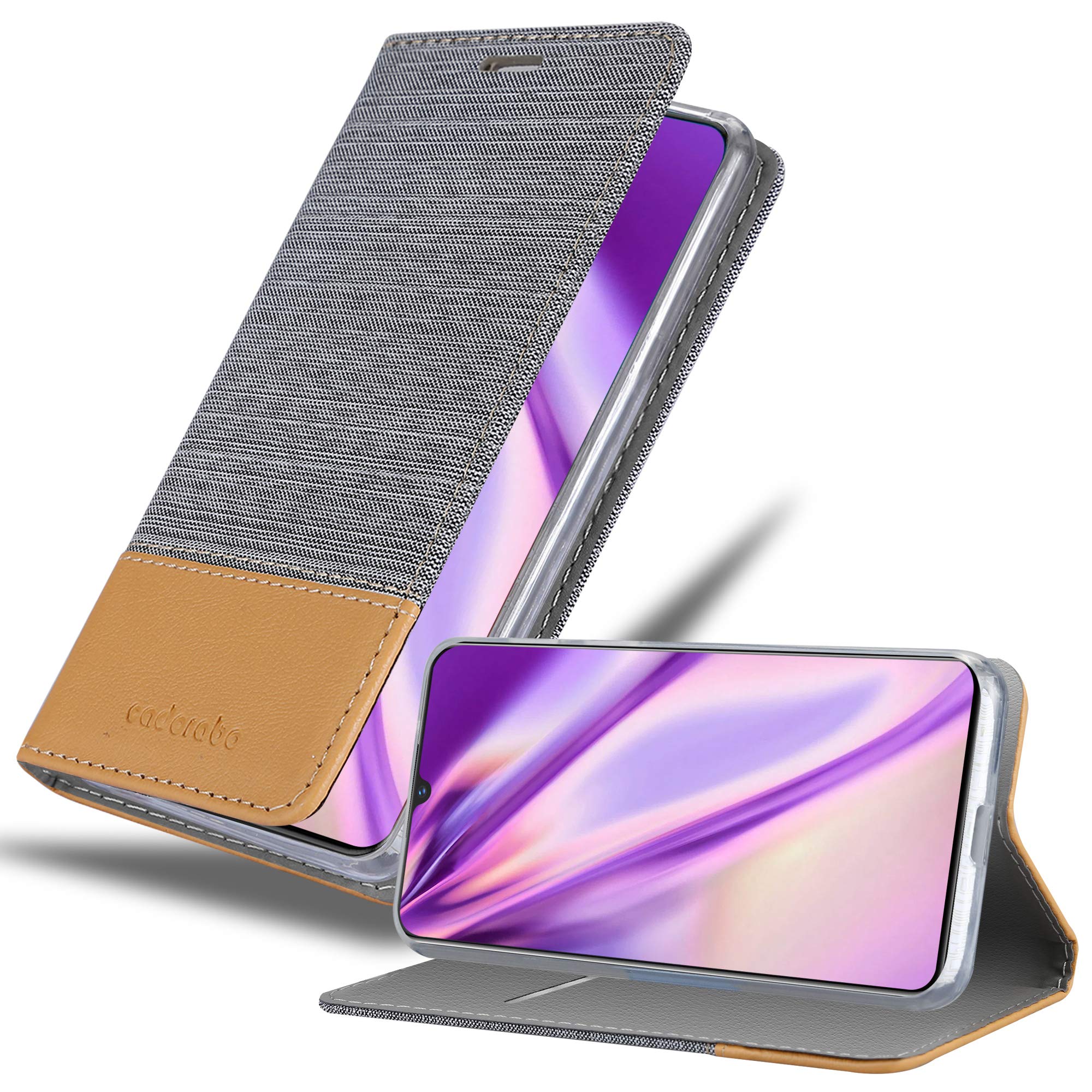 cadorabo Book Case works with Vivo V11 in LIGHT GREY BROWN - with Magnetic Closure, Stand Function and Card Slot - Wallet Etui Cover Pouch PU Leather Flip