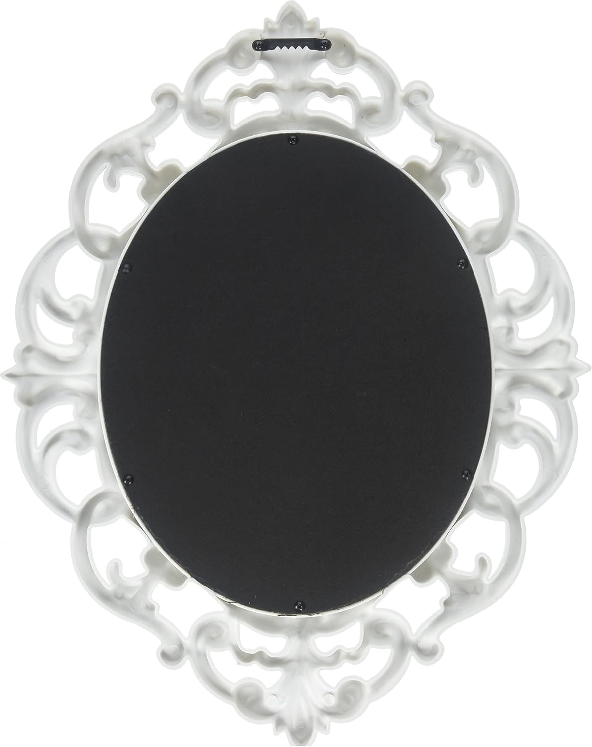 Kole Imports Oval Vintage Wall Mirror, White, 11.5 x 15 Inch: Home & Kitchen