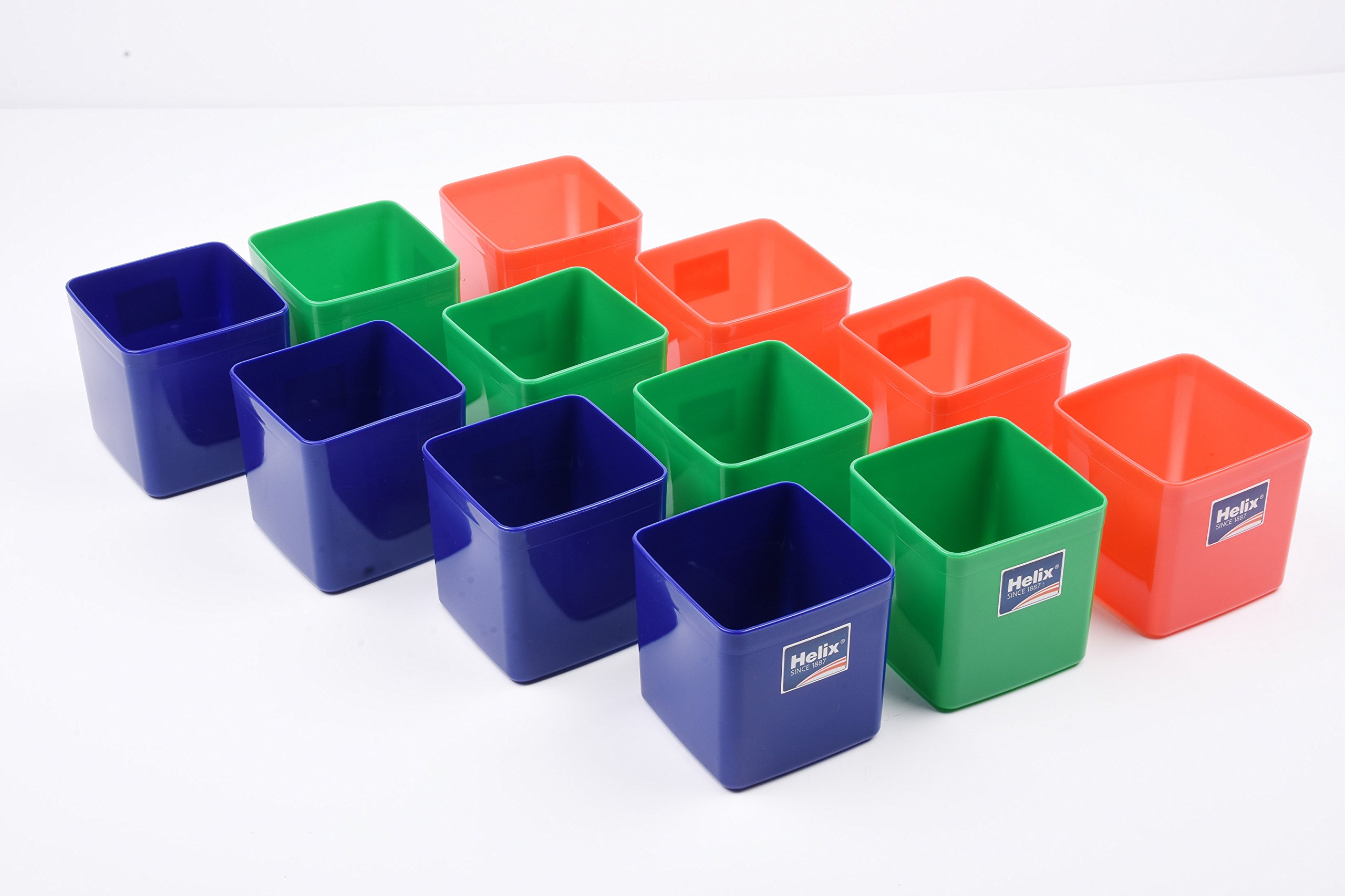 Helix Empty Pencil Pots - (Pack of 12 in Assorted Colours)