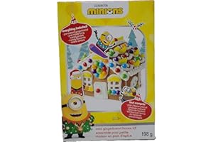 COOKIES UNITED ALWAYS FRESH Minions Mini Gingerbread House Kit, Everything Included is The Perfect Christmas Activity