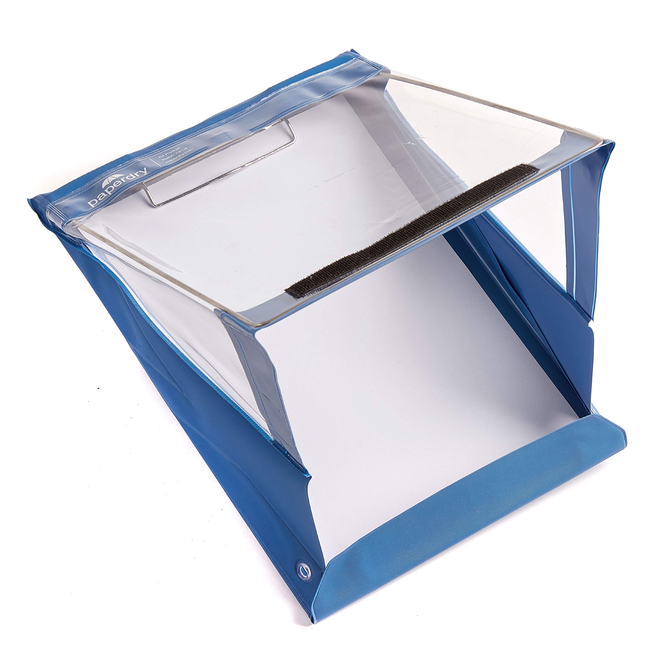 Waterproof Clipboard A4 Portrait by Paperdry, Blue, Superior PVC Plastic with Cold Protection, Outdoor Covered Clip Board with Storage, A4 Waterproof Document Holder
