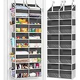 Over the Door Organizer 5 Tiers, Extra Large Behind Door Storage of 10 Compartments, 80 lbs Weight Capacity Over Door Organizer, Door Hanging Organizer for Closet, Diaper Organizer, Room storage | Behind Door Storage, Over Door Organizer, Room storage