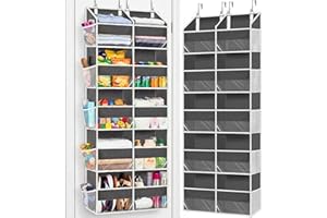 Over the Door Organizer 5 Tiers, Extra Large Behind Door Storage of 10 Compartments, 80 lbs Weight Capacity Over Door Organiz