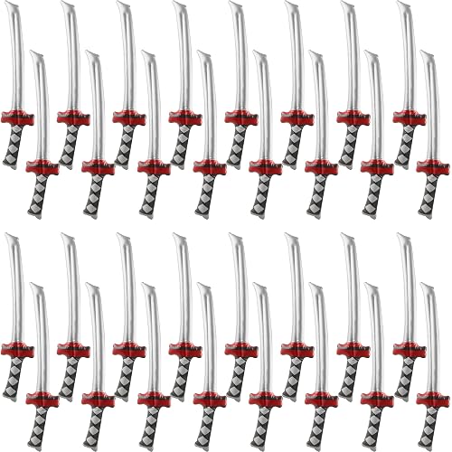 Fahacop 32 Pack 30 Inch Inflatable Ninja Swords Blow up Katana Toy ...