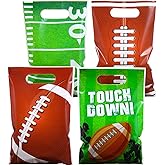 Pajean 120 Pcs Football Party Bags Plastic Sport Favor Bags for Football Themed Party Decorations Supplies