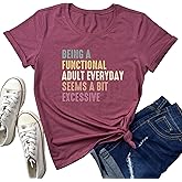 LOOKFACE Women Being A Graphic Tees Cute Tops