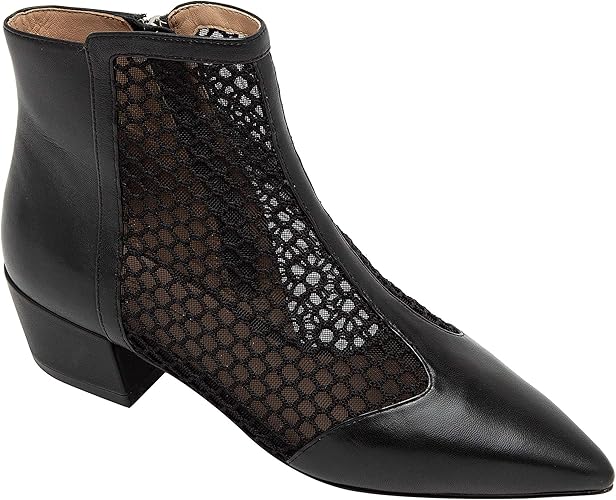 Black mesh booties low heel Clearance