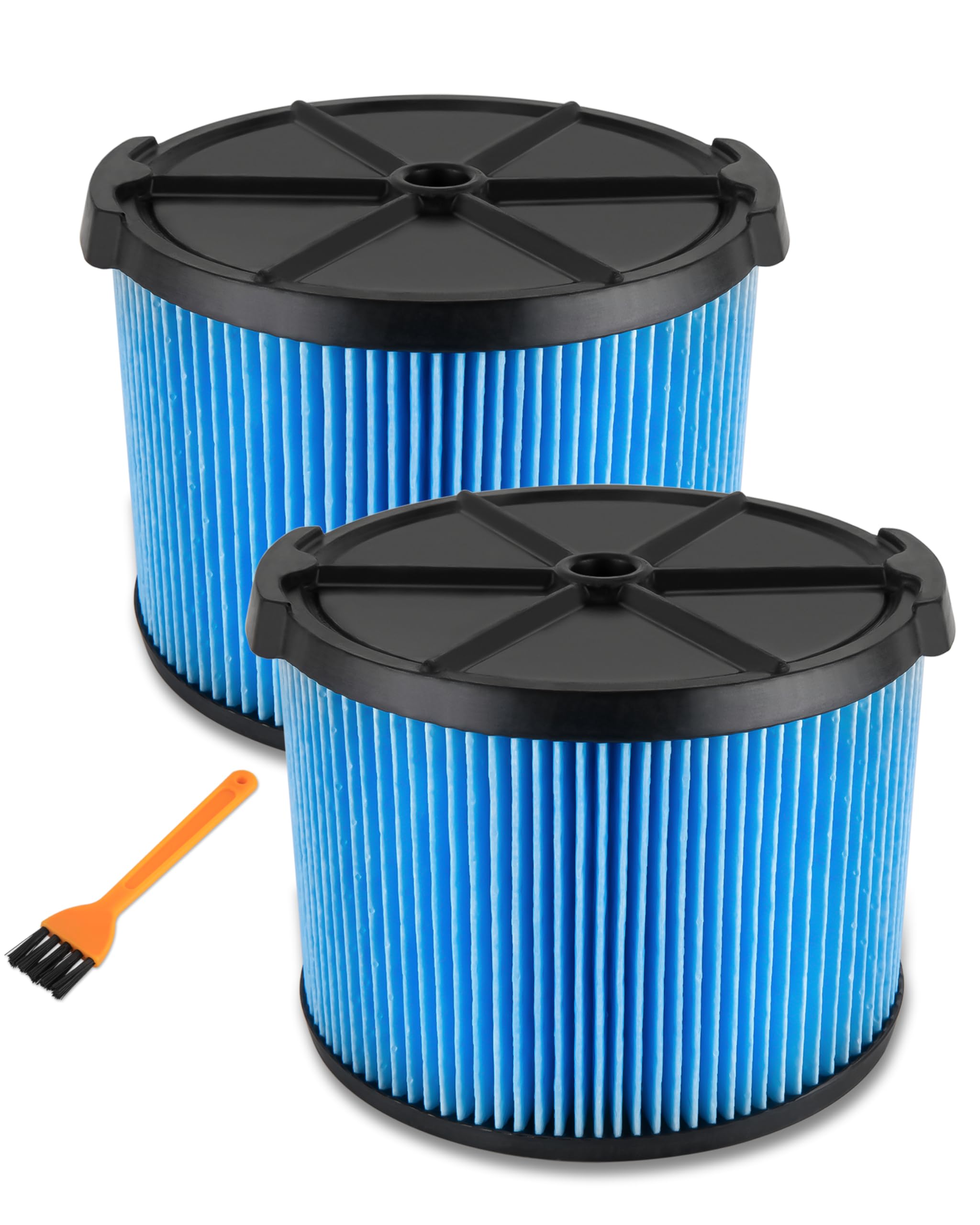 Photo 1 of 2 Pack Vf3500 Replacement Filter for Ridgid 4 Gallon Shop Vac Filter, 3-Layer Fine Portable Filter Compatible with Ridgid Wd3050, Wd4070, Wd4080, Wd4522, 4000rv, 4500rv Vacuums Filter