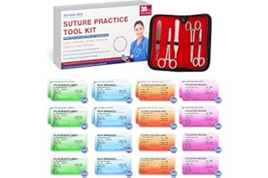 ARTAGIA Suture Tool Kit and Threads with Needle | High Grade Stainless Steel Instruments Perfect for Suture Practice | Including Suture Training Video