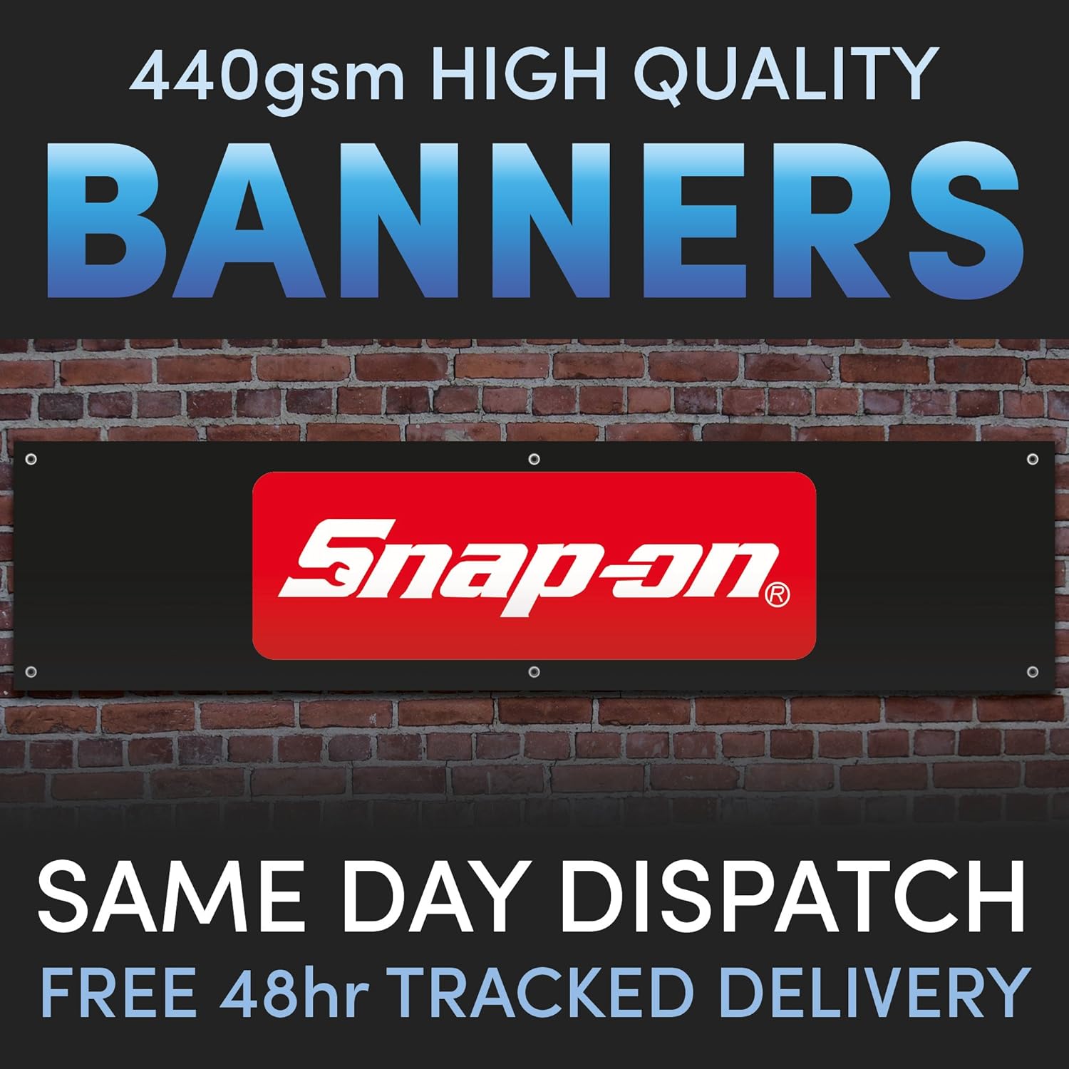 Snap On Tools Full Colour Vinyl Banner Garage Man Shed Cave