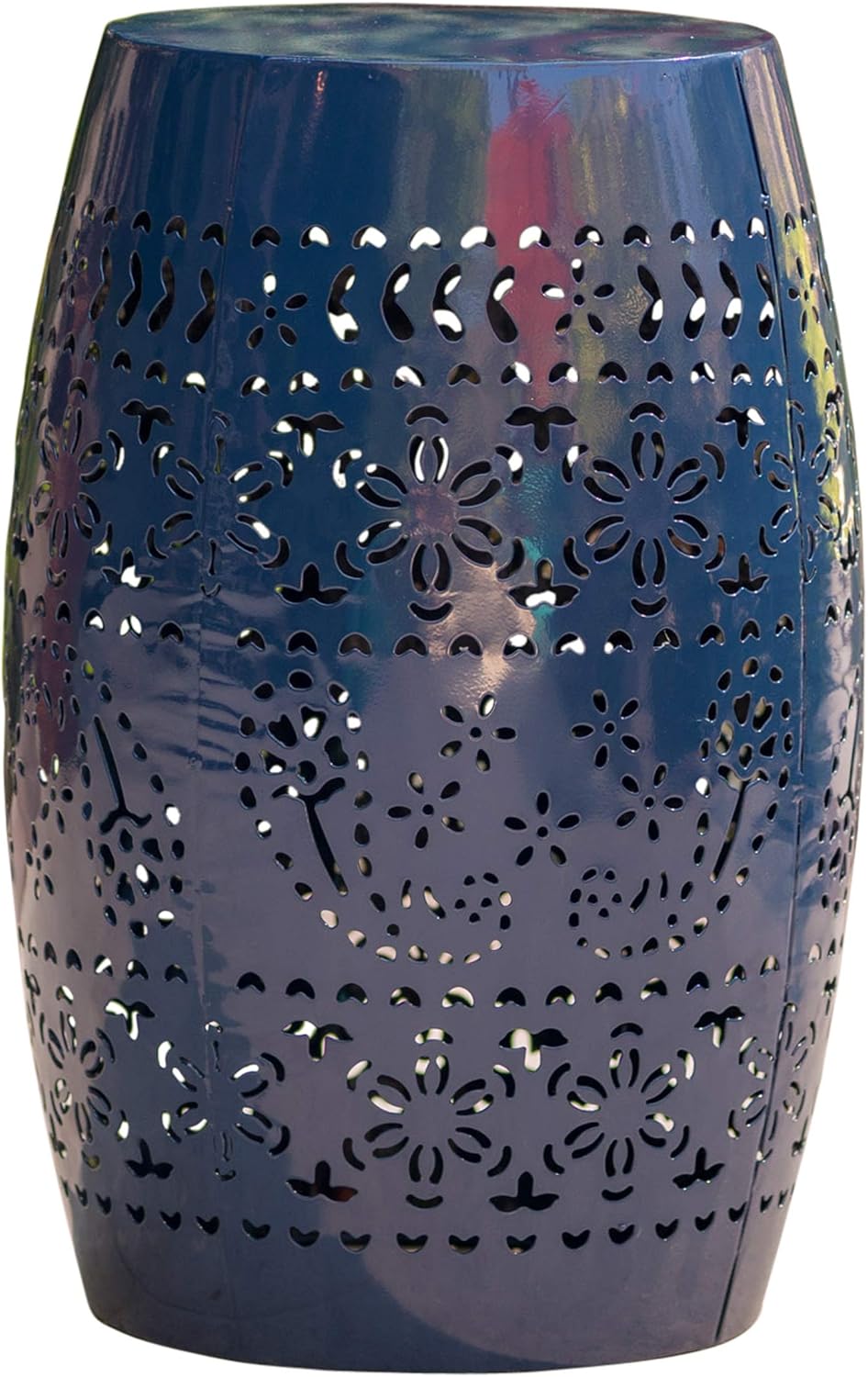 Christopher Knight Home Ruby Outdoor 12" Iron Side Table, Dark Blue : Garden & Outdoor