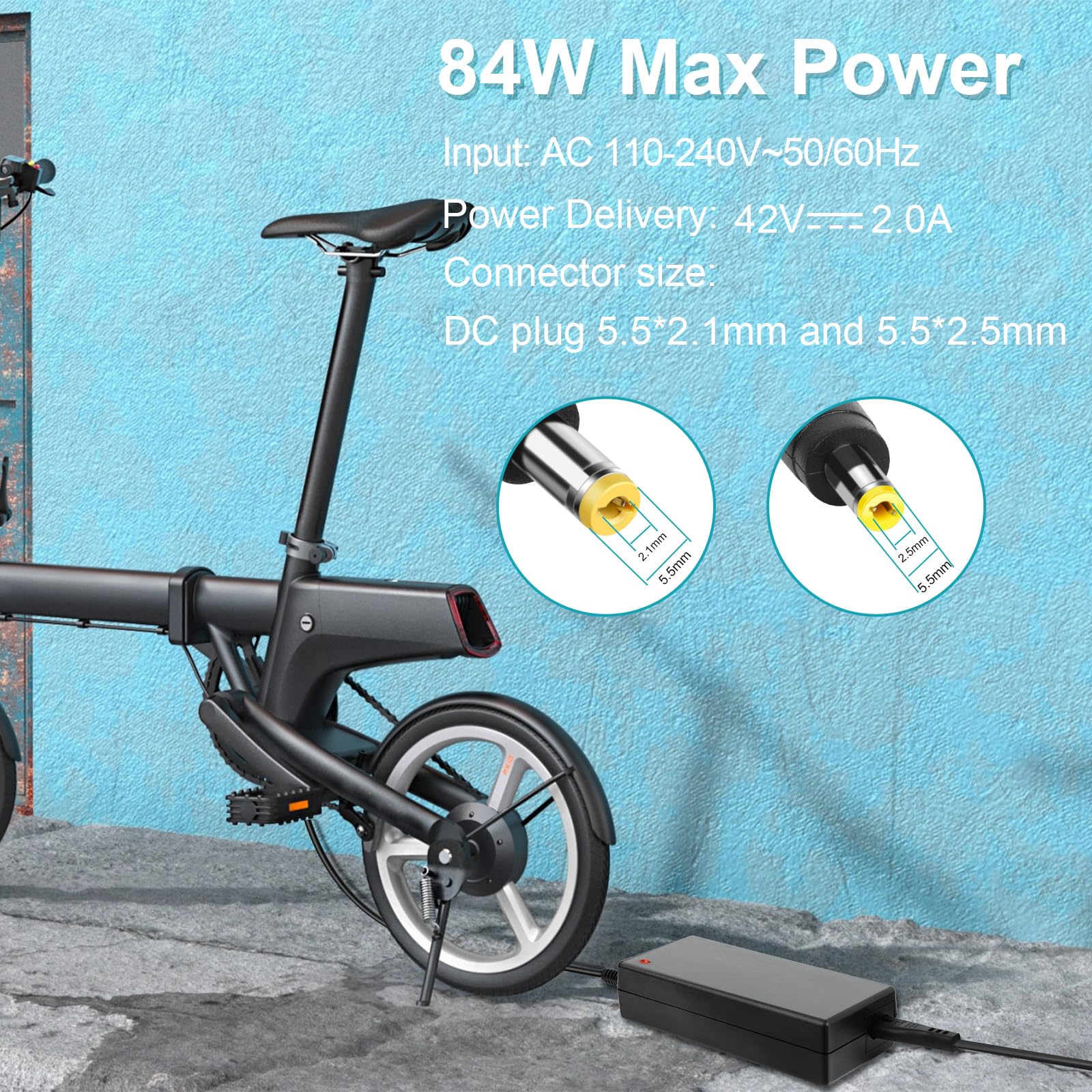 Fancy Buying 42V 2A Charger for Electric Scooter 36V 10S Lithium-ion Battery Pack Compatible with GOTRAX GXL V2, G2, G3, G4, Apex, Glider, XR Elite, XR Ultra 5.5 * 2.1mm Plug with a 5.5 * 2.5mm tip
