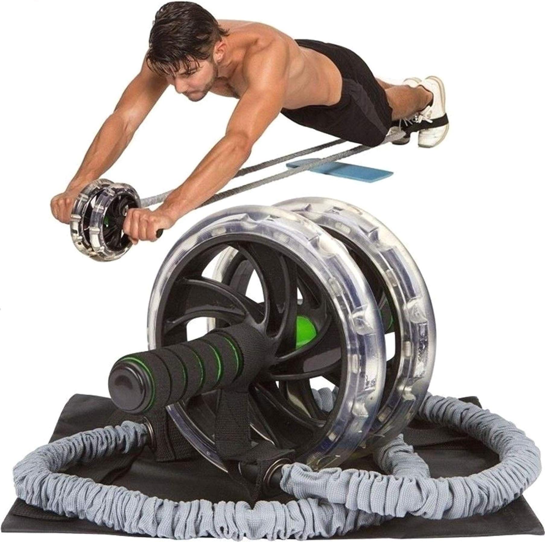 FOTN Resistance bands for legs and glutes 60cm Ab Roller Wheel Pull Rope Waist Abdominal Slimming Fitness Equipment