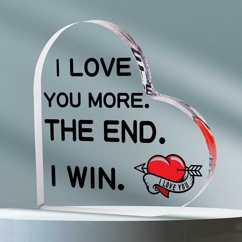 Merclix Love Acrylic Plaque Boyfriend Husband Gifts Valentines Day for Him