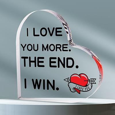 Merclix Love Acrylic Plaque Boyfriend Husband Gifts Valentines Day for Him
