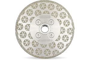 DT-DIATOOL Diamond Blade 4.5" x 5/8" Thread Flange - Single Side Electroplated Diamond Cutting and Grinding Disc for Granite 