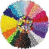 Pony Beads Bulk, 4800Pcs 24 Colors Rainbow Pony Bead for Craft Bracelets Making, Hair Bead for Braids, Plastic Colored Beads for DIY Projects