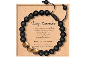 OUXUNX birthday gifts with affirmation card for teen boys gifts for men Stocking stuffers for christmas friends husband boyfriend son brother friends nephew inspirational Bracelet husband son grandson boyfriend, father‘s day Christmas for Teens Adults