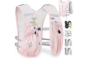 BECOJADDE Running Vest Hydration Backpack for Men Women, 5L Lightweight Running Backpack Hydration Pack for Marathon, Trail, Cycling, Hiking, Jogging