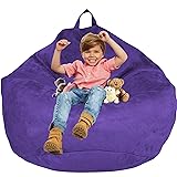Delmach Bean Bag Stuffed Animal Storage Chair Cover