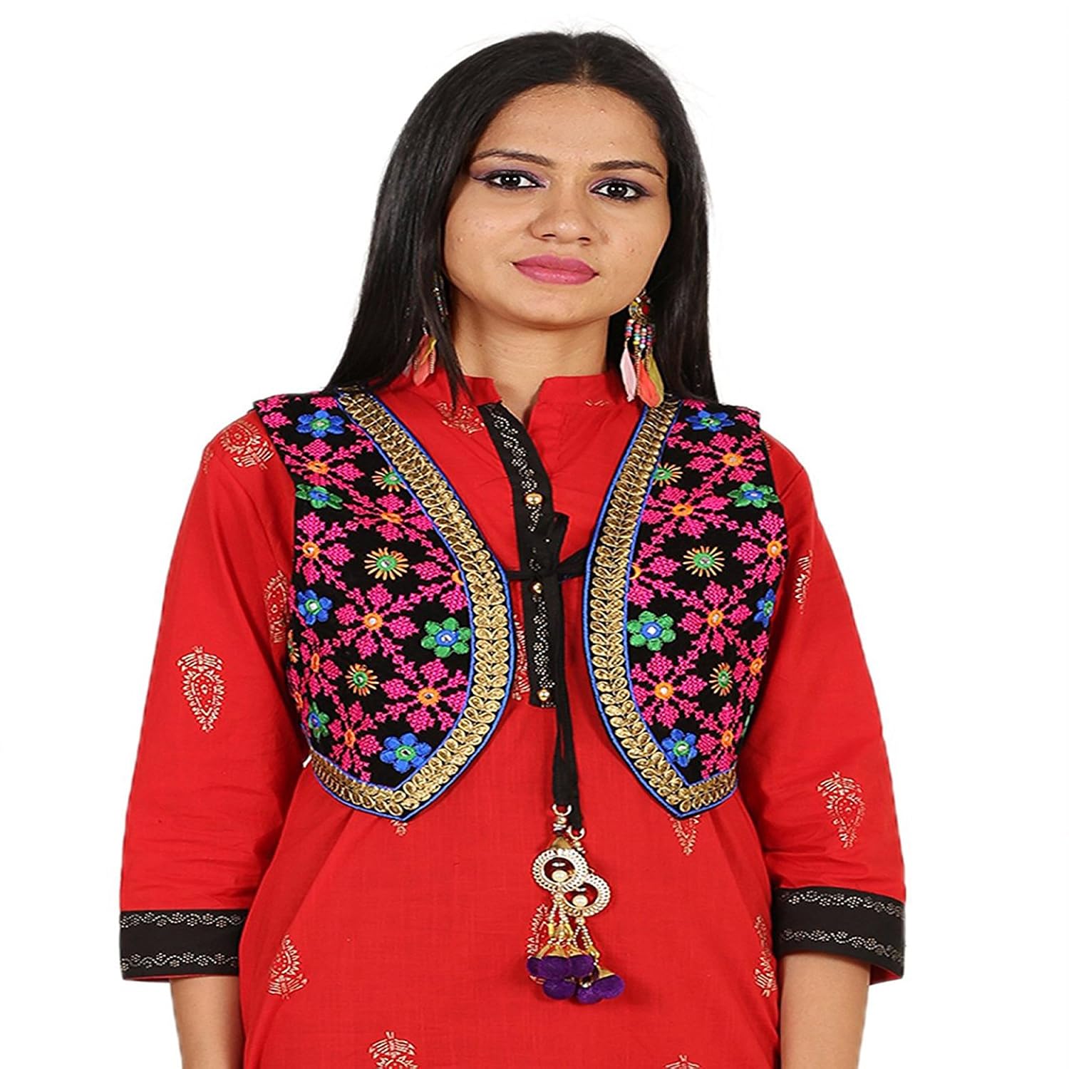 craft trade cotton handmade traditional embroiderd short kutchi jacket for women's/girl's