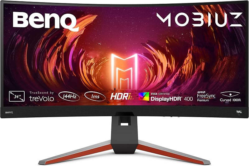 BenQ MOBIUZ EX3410R 34 Inch Curved Gaming Monitor 144Hz 1ms HDR400