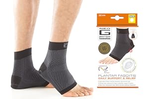 Neo-G Plantar Fasciitis Compression Socks – Support for Plantar Fasciitis, Heel and Arch Pain, Silicone Heel Cushioning for Targeted Pain Relief – Class 1 Medical Device – 1 Pair - L