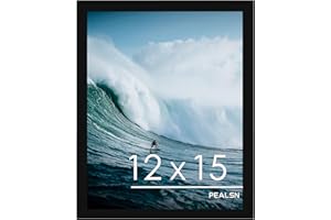 PEALSN 12x15 Picture Frame Black, Photo Frame for Wall Mounting Display Horizontally or Vertically Hanging, 1 Pack