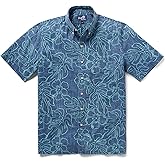 Reyn Spooner Men’s Tropical Leaves Hawaiian Aloha Shirt - Button Front
