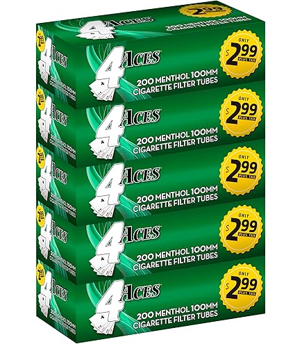4 aces tobacco amazon Amazon.com: 4 Aces - Menthol Flavored King Size RYO Cigarette Tubes