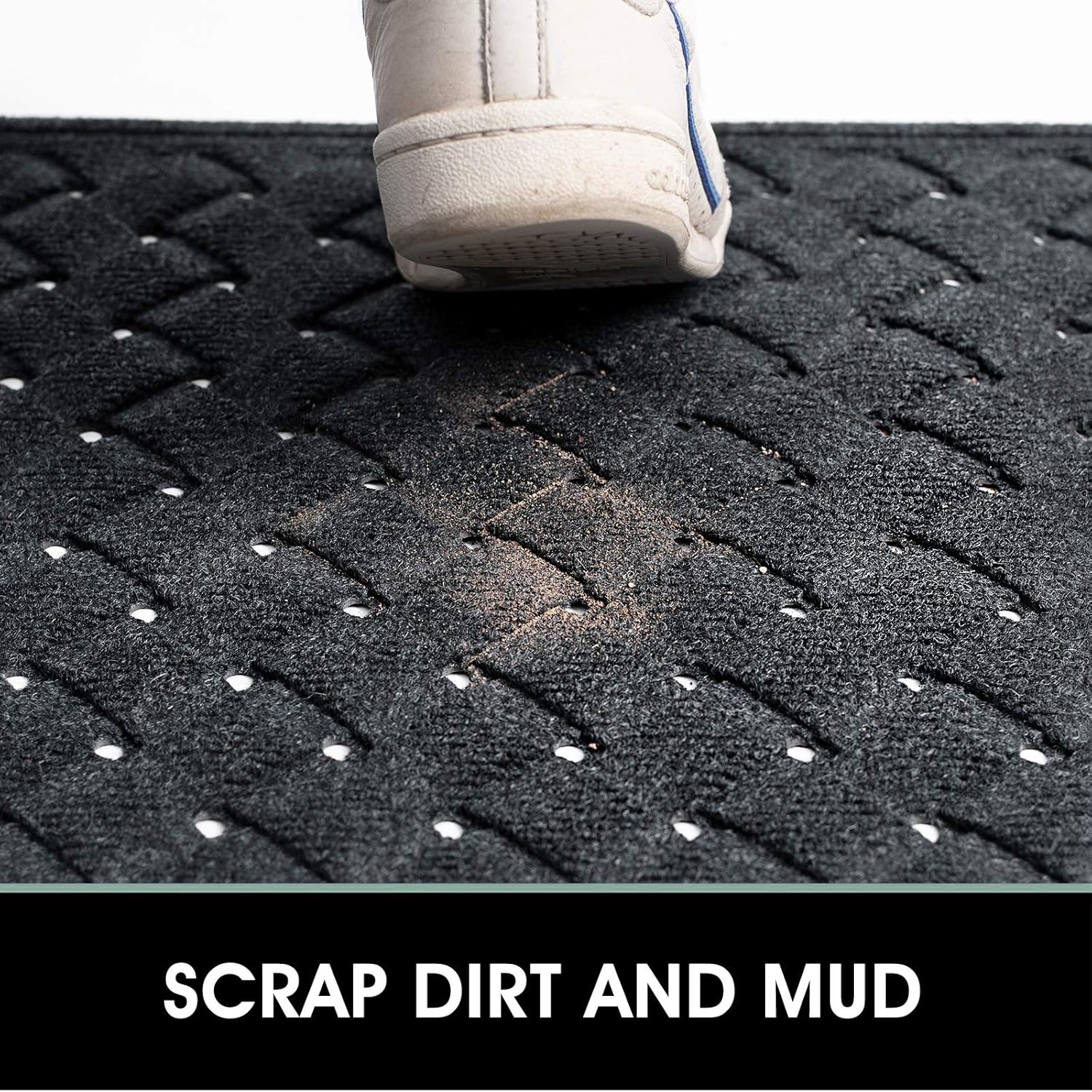 Outside Inside Front Door Mat - 35”x23.5” Durable Rubber Door Mat Entrance Welcome Rug Heavy Duty Floor Mat for Entry, Patio, Back Door (Dark Grey): Kitchen & Dining